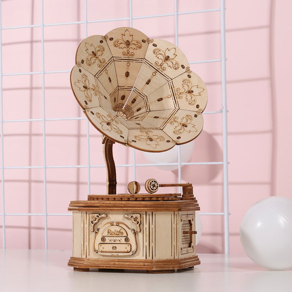 PUZZLE 3D en Bois • Gramophone Vintage – L'esprit Bois