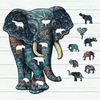 PUZZLE 2D • Éléphant Gracieux