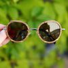 Lunettes de Soleil en Bois | Femme | Round Zebra - L'esprit Bois
