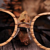 Lunettes de Soleil en Bois | Femme | Round Zebra - L'esprit Bois