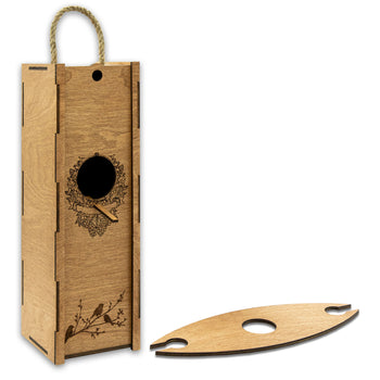 Boîte à vin avec corde «Nichoir»