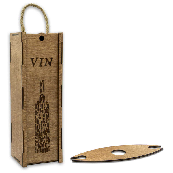 Boîte à vin avec corde «Bouteille»