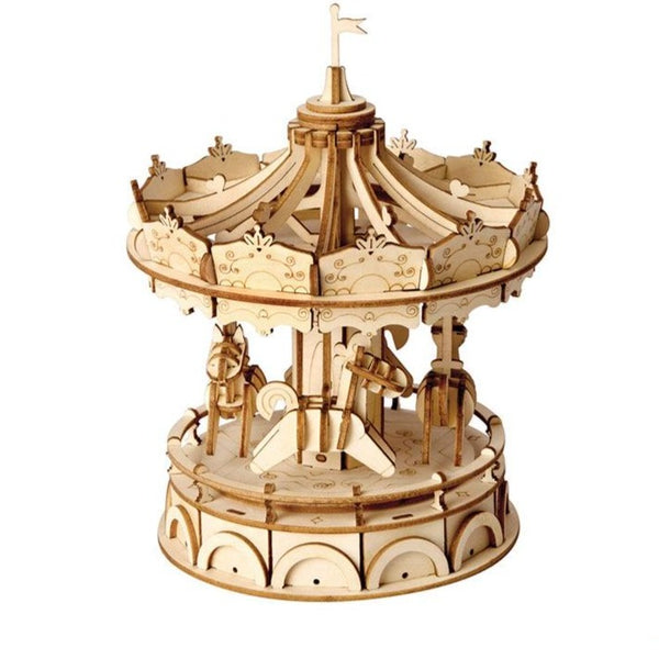 Puzzle 3D Manège Carrousel en Bois
