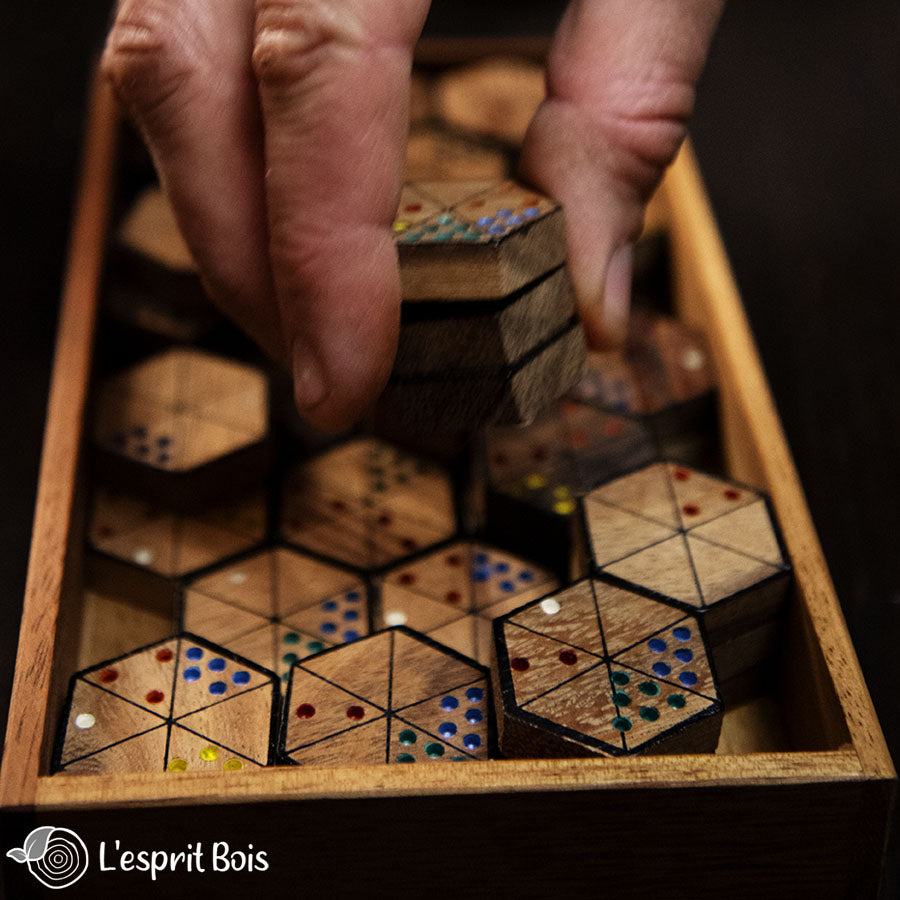 Hexa-Dominos en Bois – L'esprit Bois