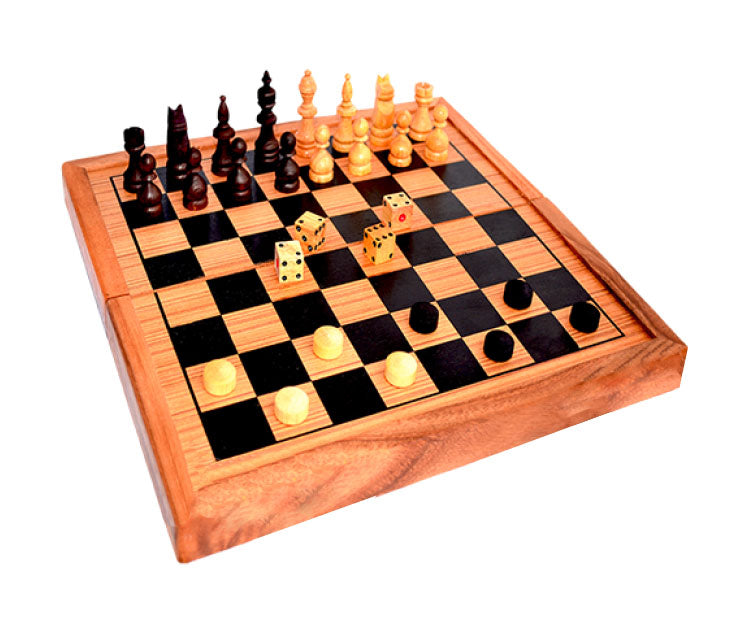 Ensemble de Jeux 2-en-1 Style Traditionnel : Jeu Échecs et Backgammon Ensemble de Jeux 2-en-1 Style Traditionnel : Jeu Échecs et Backgammon