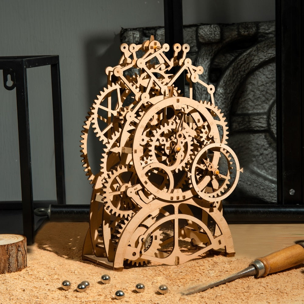 Puzzle En Bois Horloge Pendule 3D pour La Maison Ornement Vacances  Adolescents