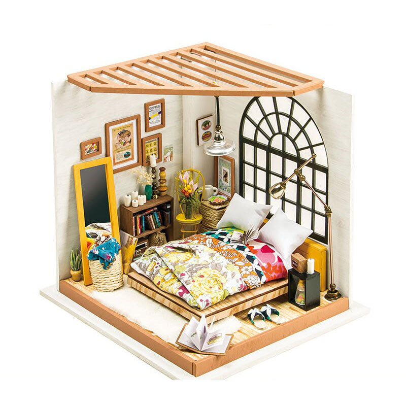 Meubles en bois miniature poupée chambre enfants - 11 pièces de jeu