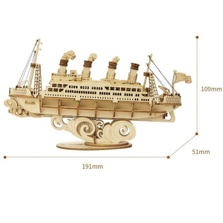 PUZZLE 3D en Bois • Bateau de Croisière – L'esprit Bois