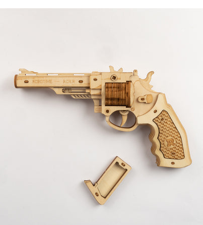 PUZZLE 3D en Bois • Pistolet Revolver – L'esprit Bois