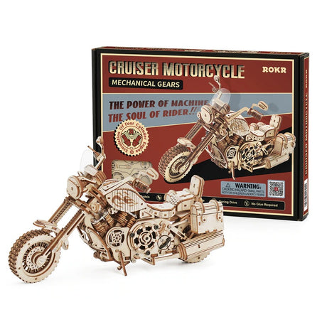 COFFRET MOTO PUZZLE 3D BOIS