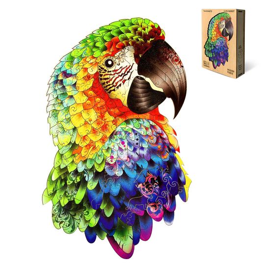 Puzzle Animaux Bois Le Perroquet Chantant L esprit Bois puzzles-perroquet-pour-adultes-jeu-ducatif-challenge-toy-68-pi-ces