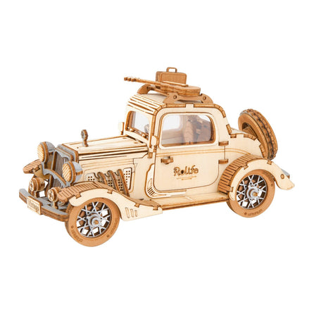 Puzzle 3D Voiture Vintage en Bois – Puzzle 3D en bois