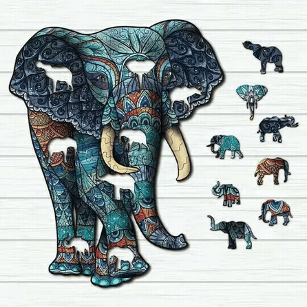 PUZZLE 2D • Éléphant Gracieux