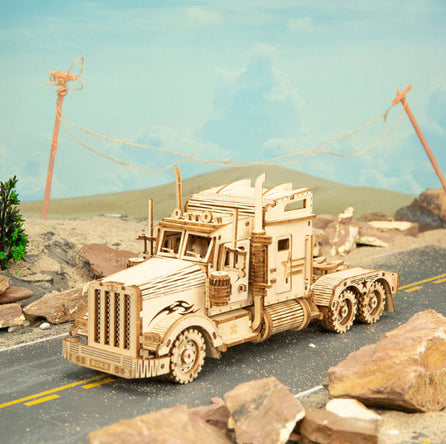 PUZZLE 3D en Bois • Camion Américain – L'esprit Bois