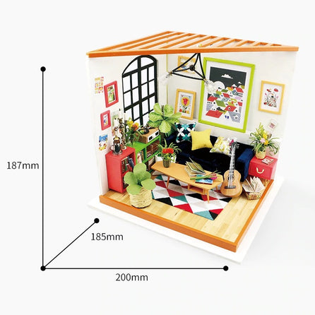 Crafts&Co Kit de construction miniature Adultes – Bois – Maison de poupée  DIY – Cadeau