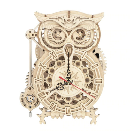 PUZZLE 3D • Horloge Hibou Steampunk