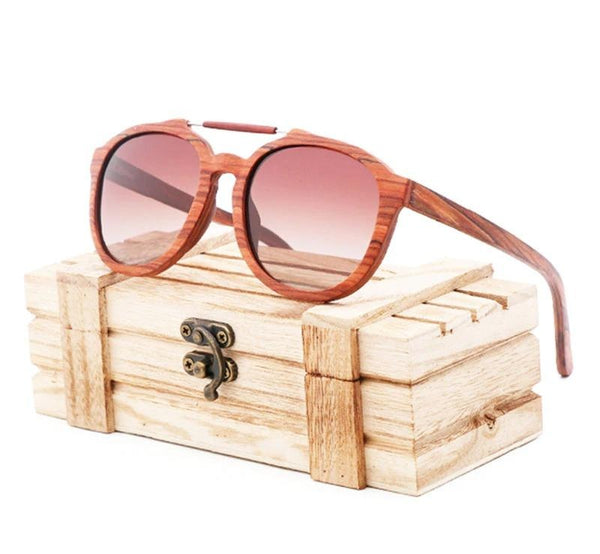 Lunette de Soleil en Bois - Femme - UV400  